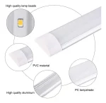 Tubo LED canoa plana 18w 60cm empavonado interior luz blanca 220V - Imagen 5