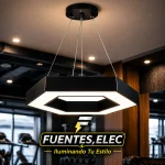 Lámpara Colgante Black Out Hexagonal LED