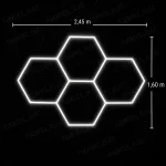 Set 4 Hexágonos 2,45 m x 1,60 m (126W)