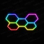 Sistema LED RGB Hexagonal 5 Hexágonos 2,4 x 1,6 m